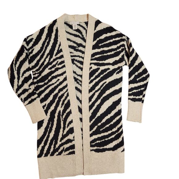 Sincerely Jules Animal Print Cardigan Sweater, size XS Zebra Print - Picture 1 of 9